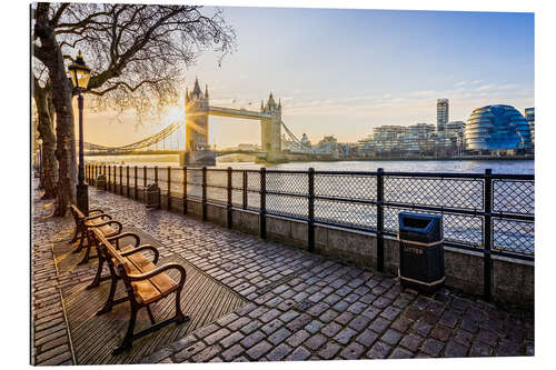 Quadro em plexi-alumínio Tower Bridge no nascer do sol