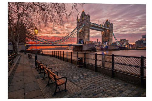 Foam board print Tower Bridge in the sunset glow