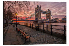 Magnettafel Tower Bridge im Abendrot