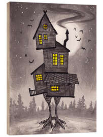 Holzbild Baba Yagas Haus - Vasilisa Romanenko