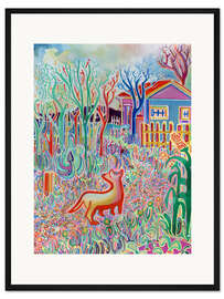 Gerahmter Kunstdruck Einsamer Hund