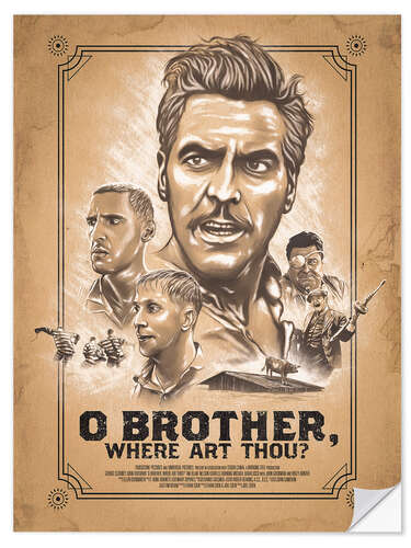 Selvklebende plakat O Brother, Where Art Thou