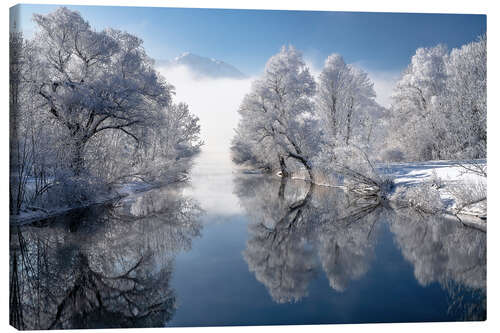 Canvas print Winter at Kochelsee, Bavaria