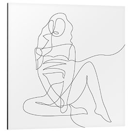 Tableau en aluminium Femme assise