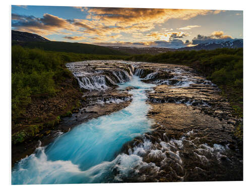 Hartschaumbild Bruarfoss Wasserfall