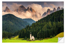 Wandsticker Blick auf die Dolomiten im Villnößtal