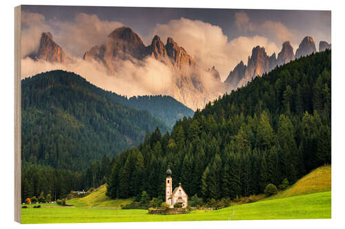 Puutaulu View of the Dolomites in the Villnöss valley