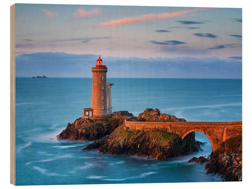 Tableau en bois Phare en Bretagne