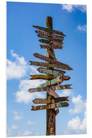 Foam board print Signpost in Key West, Florida