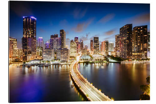 Gallery print Downtown Miami at night