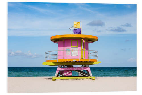 Foam board print Art Deco lifeguard tower, Miami