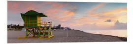 Foam board print Sunrise on Miami Beach I