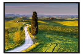 Gerahmter Kunstdruck Crete Senesi, Toskana