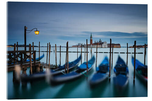 Acrylic print Gondolas in Venice