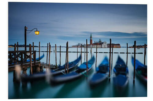 Foam board print Gondolas in Venice