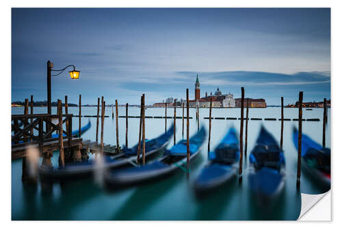 Wandsticker Gondeln in Venedig