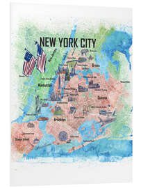 Foam board print City map New York City