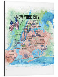 Magnettafel Stadtplan New York City