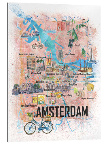 Gallery print Amsterdam city map