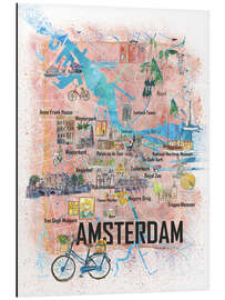 Magnettafel Stadtplan Amsterdam