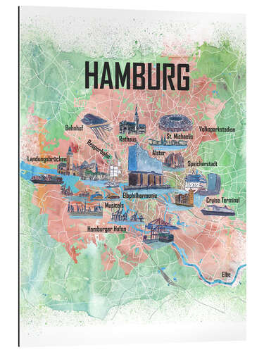 Galleriataulu City map Hamburg