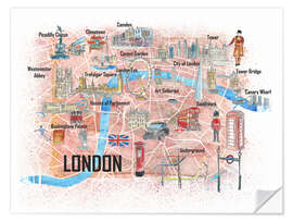 Muursticker City map London