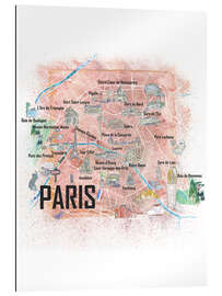 Gallery print Paris city map