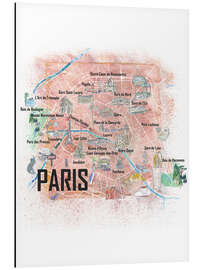 Magnettafel Stadtplan Paris