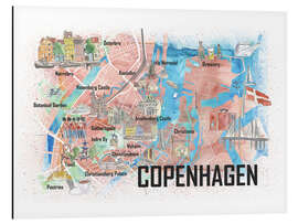 Magnettafel Stadtplan Kopenhagen