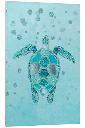 Aluminiumsbilde Blue turtle