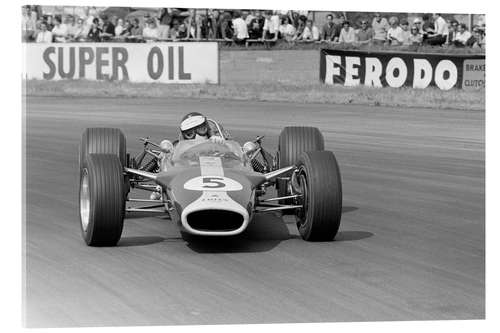 Acrylglasbild Jim Clark, Lotus 49 Ford, Silverstone, 1967