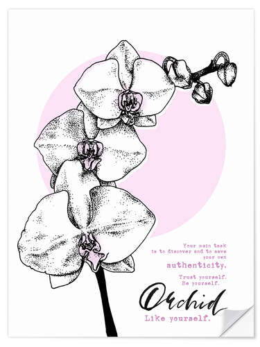 Naklejka na ścianę Orchid - Save your authenticity