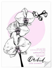 Naklejka na ścianę Orchid - Save your authenticity