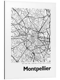 Magnettafel Stadtplan von Montpellier
