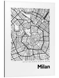 Magnettafel Stadtplan von Mailand