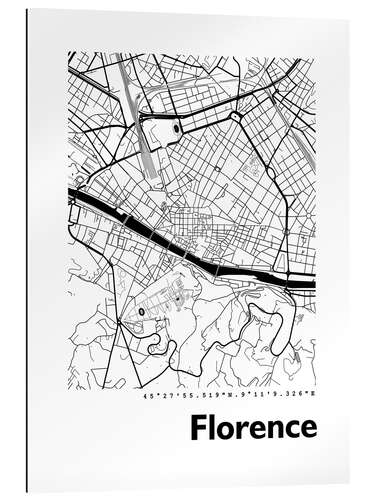 Gallery print Florence city map