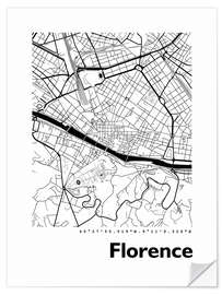 Sticker mural Plan de Florence