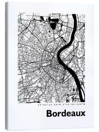 Tableau sur toile  Plan de la ville de Bordeaux - 44spaces