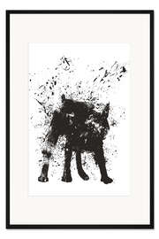 Gerahmter Kunstdruck Nasser Hund