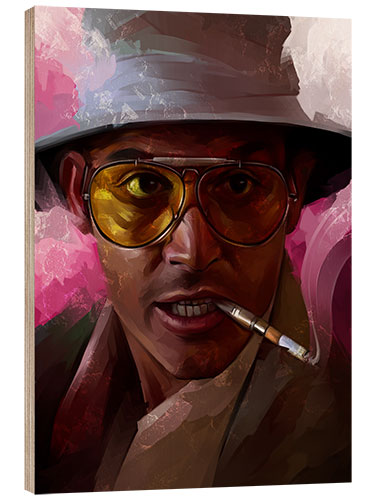 Hout print Fear and Loathing in Las Vegas