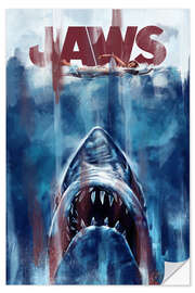 Selvklæbende plakat Jaws