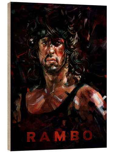 Tableau en bois Rambo