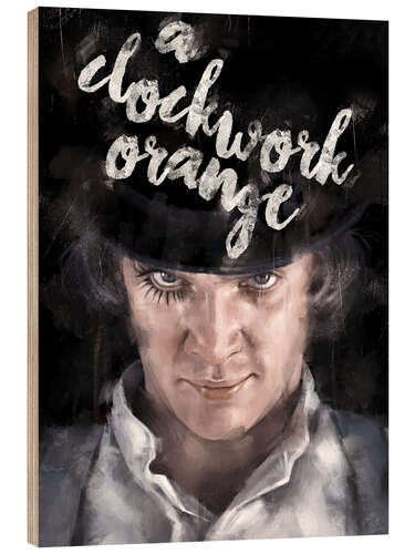 Wood print A clockwork orange