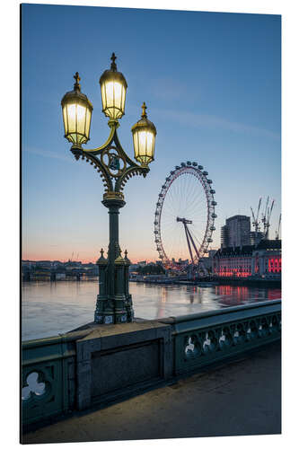 Aluminium print Millennium Wheel in London