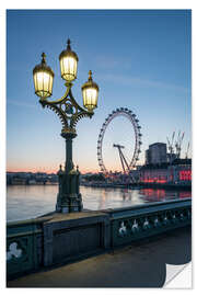 Självhäftande poster Millennium Wheel in London