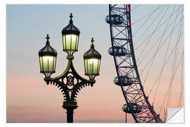 Selvklæbende plakat London Eye