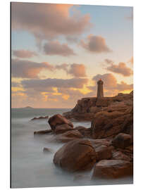 Magnettafel Sonnenaufgang am Leuchtturm