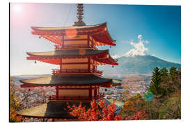 Aluminium print Mt. Fuji and Chureito Pagoda