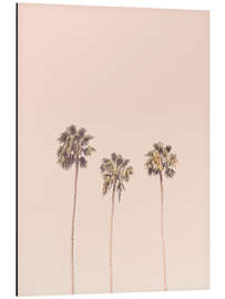 Magnettafel Palmen in Zartrosa