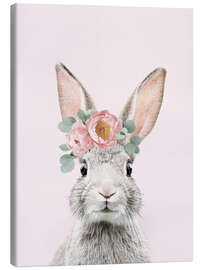 Stampa su tela  Coniglietto con fiori - Sisi And Seb